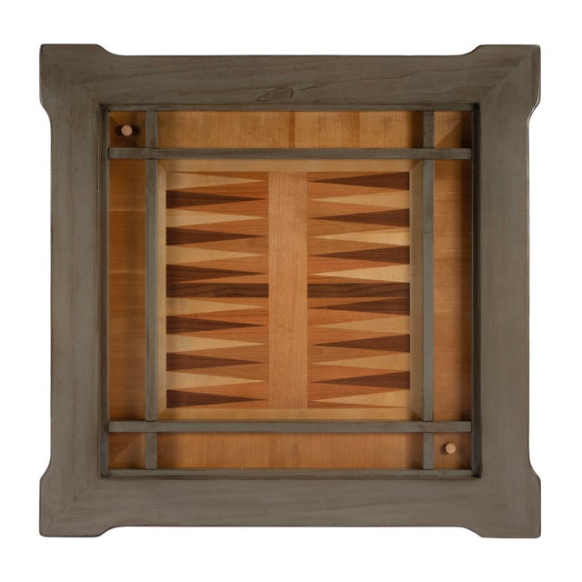 Spritely Home Accent Furniture Vincent Silver Multi-Game Card Table, Gray For Sale - Image 4 of 7