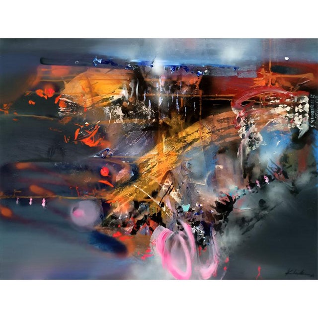 Ovidiu Kloska, Its Raining in a Garden Full of Butterflies, Acrylic on Canvas For Sale - Image 11 of 11