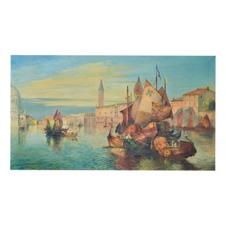 J. Arlotta, Venice, Oil on Canvas, Framed For Sale
