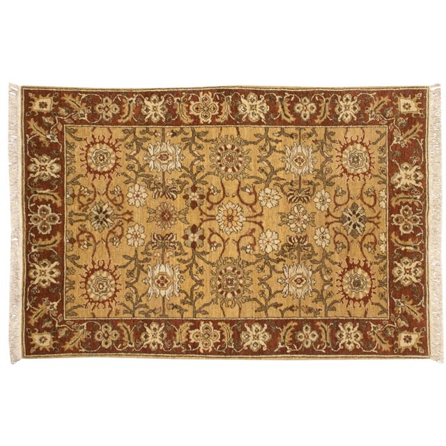 Textile Vintage Armenian Sultanabad Design Rug - 4' X 6'2" For Sale - Image 7 of 9