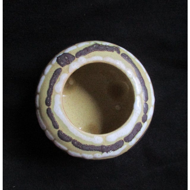 Mid 20th Century Unique Rare Footed Ceramic Bowl Footed Vase Mid Century Modern. For Sale - Image 4 of 7