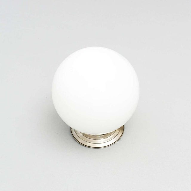 Mid-Century Modern French Opaline Ceiling Lamp, 1940s For Sale - Image 3 of 10