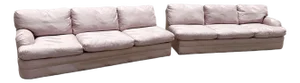 Postmodern Mauve/Pink Sectional Sofa - 2 Pieces