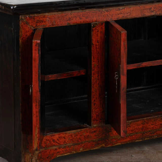 Small Red Chinese Console Sideboard, Circa 1880 For Sale - Image 10 of 12