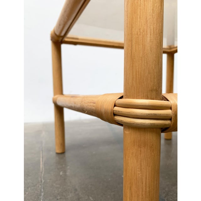 Vintage Bamboo and Glass Side Tables, 1970s, Set of 2 For Sale - Image 12 of 18