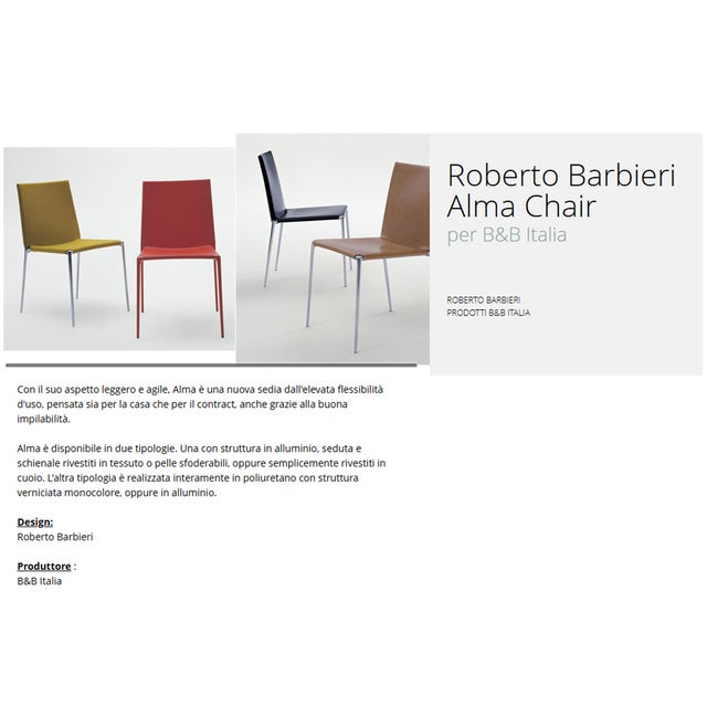 Aluminum and Polyurethane Chairs by Roberto Barbieri for B&B Italia, 2000s, Set of 4 For Sale - Image 17 of 18