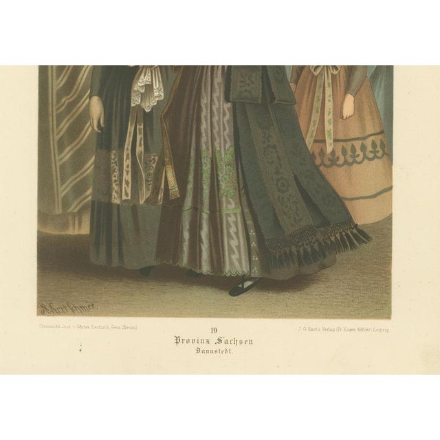 Albert Kretschmer, Annaberg Traditional Costume, 1875, Chromolitograph on Paper For Sale - Image 5 of 9