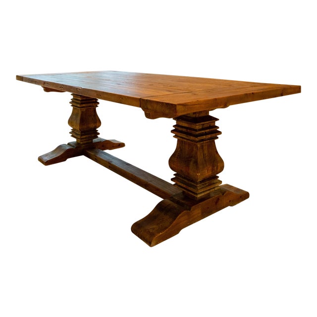 Traditional Restoration Hardware Trestle Rectangular Dining Table