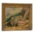 Constantine Pougialis (1894–1985) Seated Reclining Female Nude Modernist Oil Painting Usa 1930s-1950s For Sale