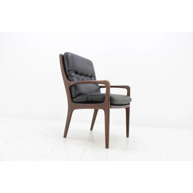 1960s Mid-Century Danish Leather Armchair, 1962 For Sale - Image 5 of 12