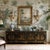 Offering a pair of large wall sconce shelves with crackle finish, circa 1980s. These tan colored sconces are made of...