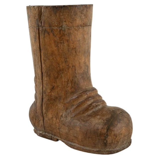 Wood 20th Century French Carved Wooden Boot Decoration For Sale - Image 7 of 18
