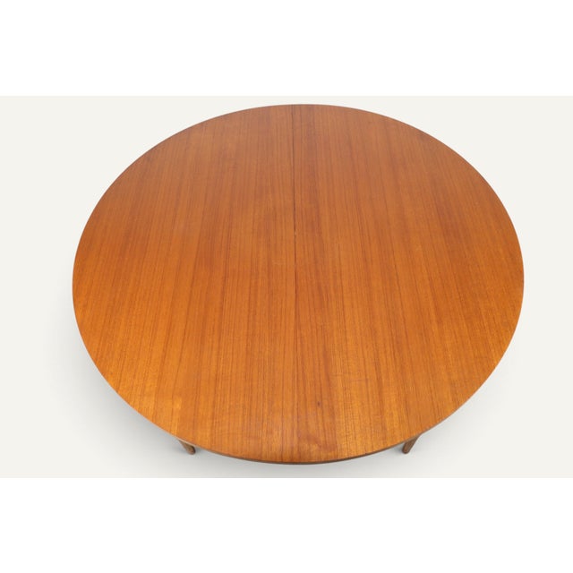 Extendable Round Teak Dining Table, 1960s For Sale - Image 9 of 17