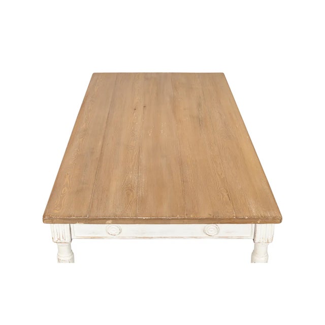 French Country Rustic Dining Table For Sale In Raleigh - Image 6 of 10