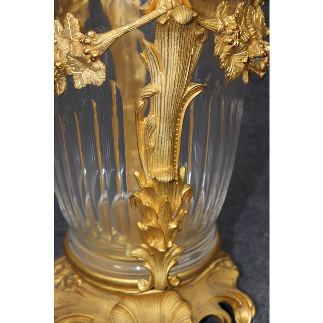 20th Century French Louis XV Rococo Style Ormolu Cherub and Cut Crystal Vase For Sale - Image 10 of 10
