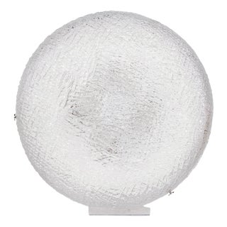 Round Frosted Glass Ceiling Light, 1970s For Sale