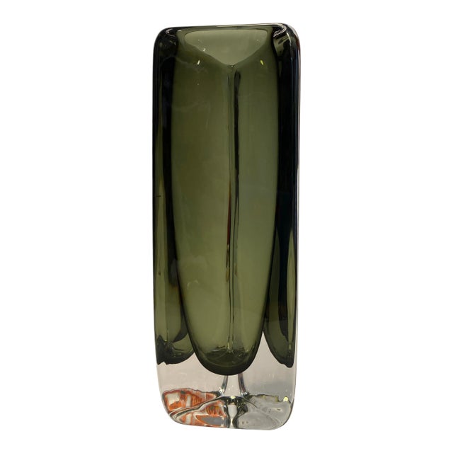 1959 Orrefors Sommerso Dusk Series Vase, Signed Nils Landberg For Sale