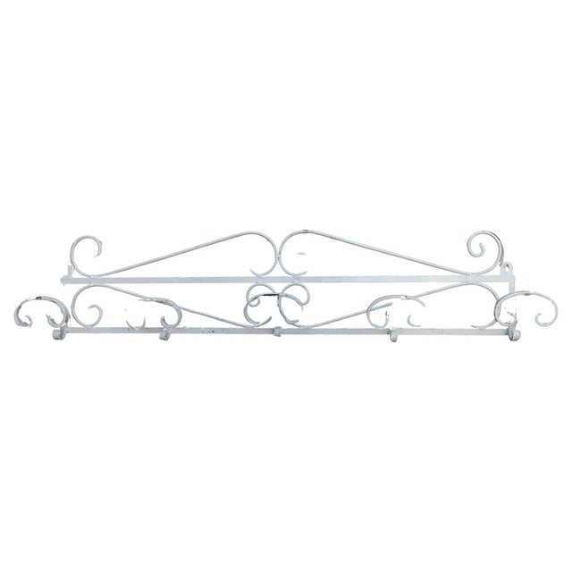 White Mid-Century Wrought Iron Hat and Coat Rack, 1960s For Sale - Image 8 of 8