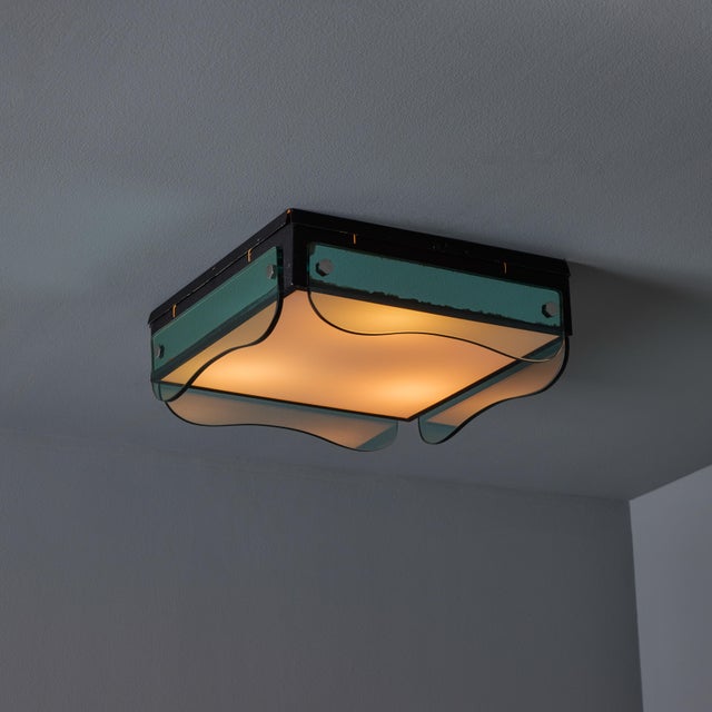 1970s Veca Glass Wall or Ceiling Lamp in the Manner of Max Ingrand For Sale - Image 15 of 16