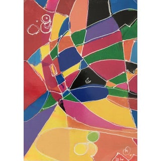 Abstract Modern “Vitrales” – Signed F, 2020 For Sale