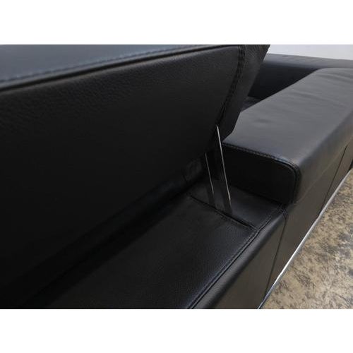 Boston Sofa in Black Leather from Who's Perfect For Sale - Image 4 of 14