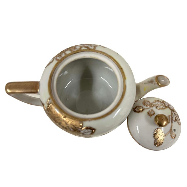 Antique Nippon Nagoya Shofu Gold Porcelain Tea Set for Four For Sale - Image 12 of 15