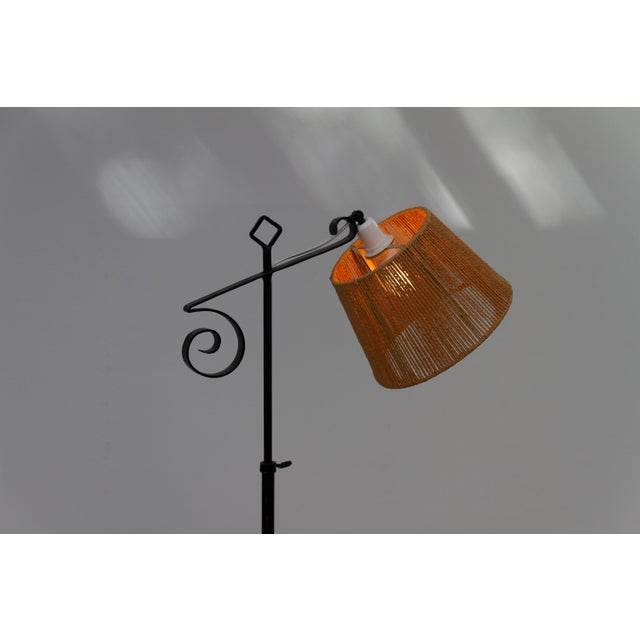 1940s Swedish Forged Iron Tripod Floor Lamp, 1940s For Sale - Image 5 of 17