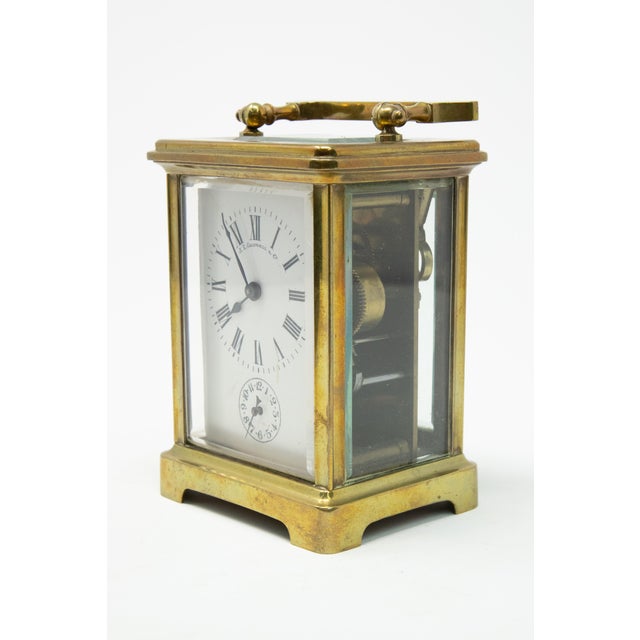 American J. E.Caldwell & Co. Brass Carriage Clock For Sale - Image 3 of 11
