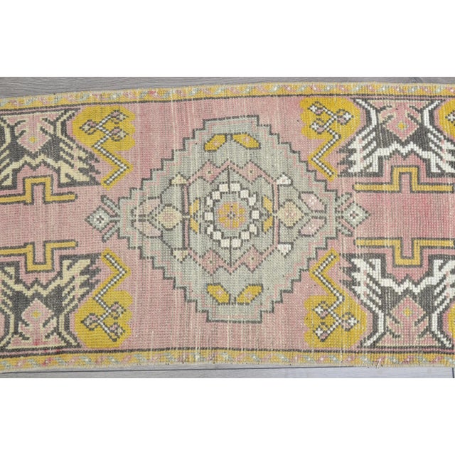 Turkish 1960s Faded Floral Turkish Rug For Sale - Image 3 of 6