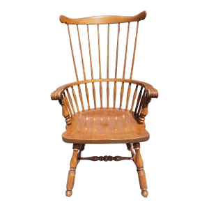 1950s Ethan Allen Baumritter Maple Comb Back Windsor Armchair