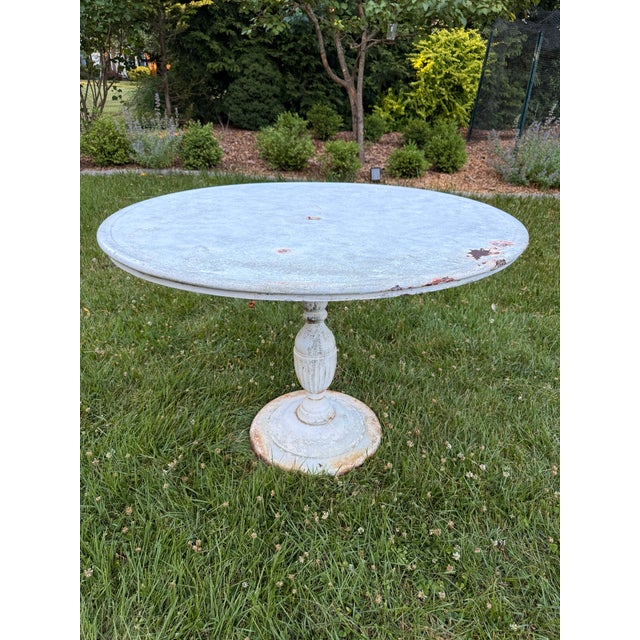Vintage Woodard Chantilly Rose Wrought Iron Dining Set — Table & Six Chairs For Sale - Image 11 of 11