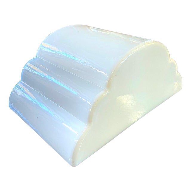 Wall Light in Opaline Glass by attributed to Kazuhide Takahama for Leucos, 1980s For Sale