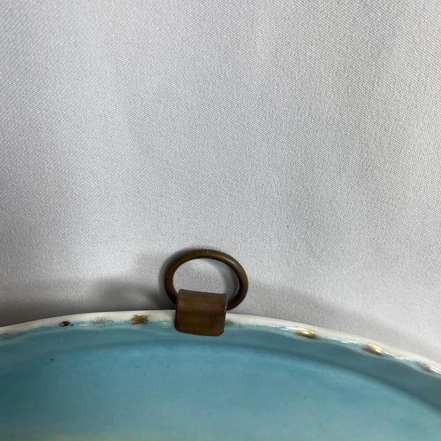 Ceramic 1920s Decorative Wall Hand Painted Plate Stamped Victoria For Sale - Image 7 of 9