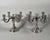 Pair of Louis XVI style solid silver 950 candelabra For Sale