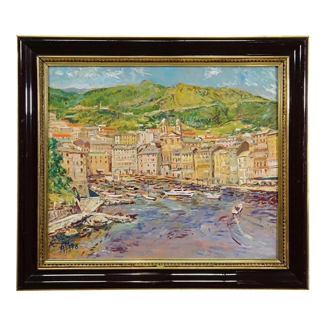 Alexander Michael Oil Painting – Bastia, Corsica, 1978 For Sale