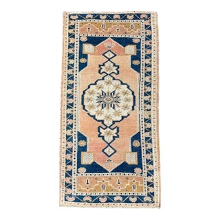 Turkish Mini Rug Oriental Hand Knotted Vintage Rug 1'7" x 2'8" #17465 For Sale