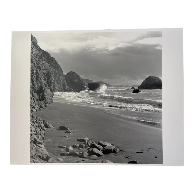 Vintage Americana Black and White Photograph of California Seascape For Sale