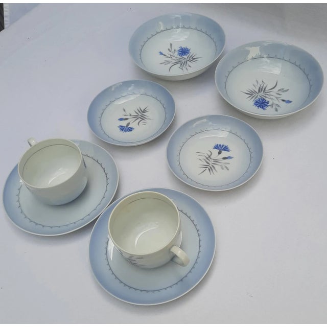 Vintage Bing and Grondahl Cornflower Tea Set- 8 Pieces For Sale In Miami - Image 6 of 10