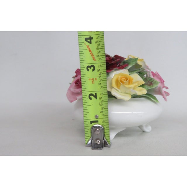 Royal Adderley Bone China Floral Basket of Roses Figurine Made in England 5054b For Sale - Image 13 of 18