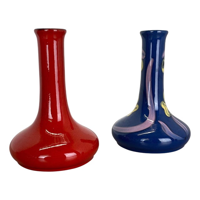 Ceramic Studio Pottery Vases attributed to Marei Ceramics, Germany, 1970s, Set of 2 For Sale