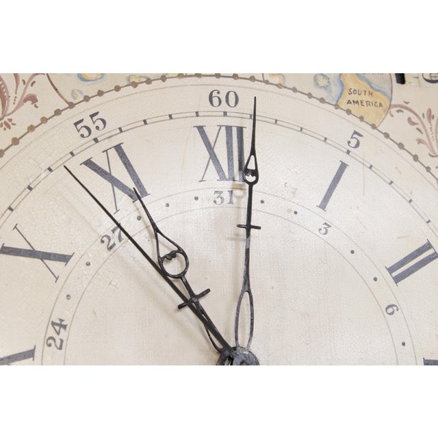 Period American Cherry Tall Cased Grandfather Clock For Sale In Philadelphia - Image 6 of 18