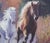 Impressionist Sean Wu Original Oil Painting of Wild Horses For Sale - Image 3 of 5