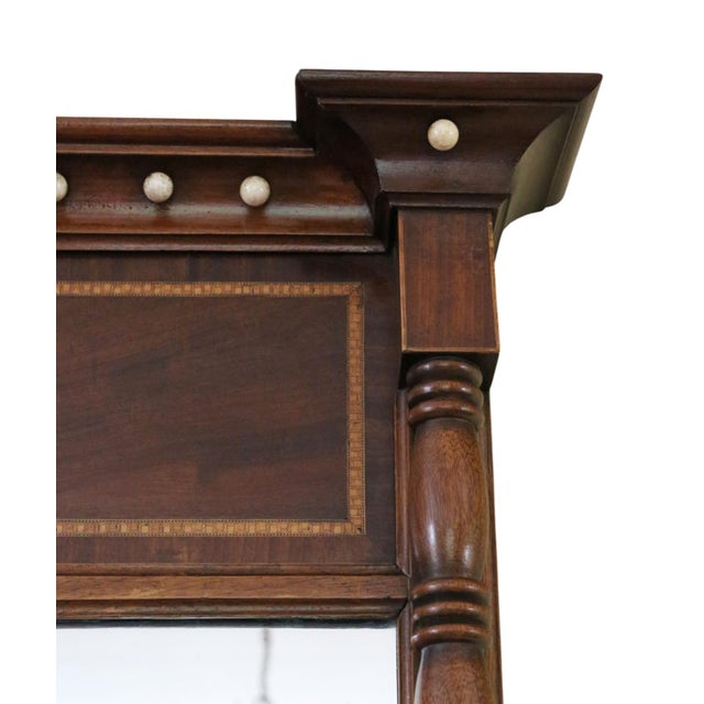 Antique Mahogany Framed Pier Overmantle Wall Mirror, 1800s For Sale - Image 5 of 8