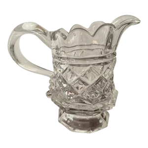 Antique English Early Victorian Pressed Glass Milk Jug