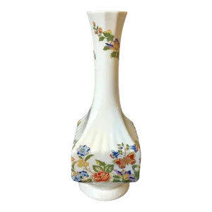 1970s Aynsley Cottage Garden English Bone China Vase