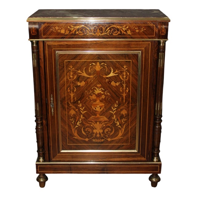 Napoleon III Buffet in Marquetry, 1890s For Sale
