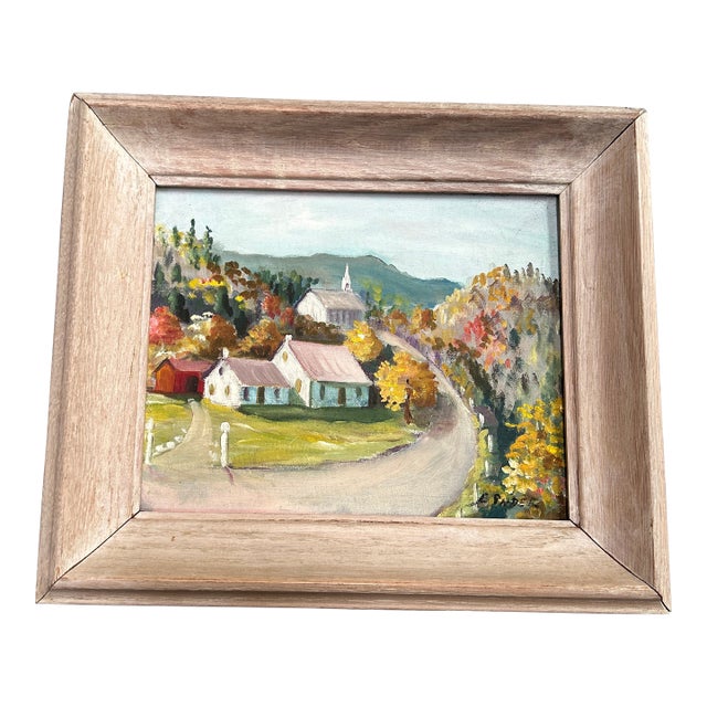 1980’s Original Fall Foliage New England Landscape Painting For Sale