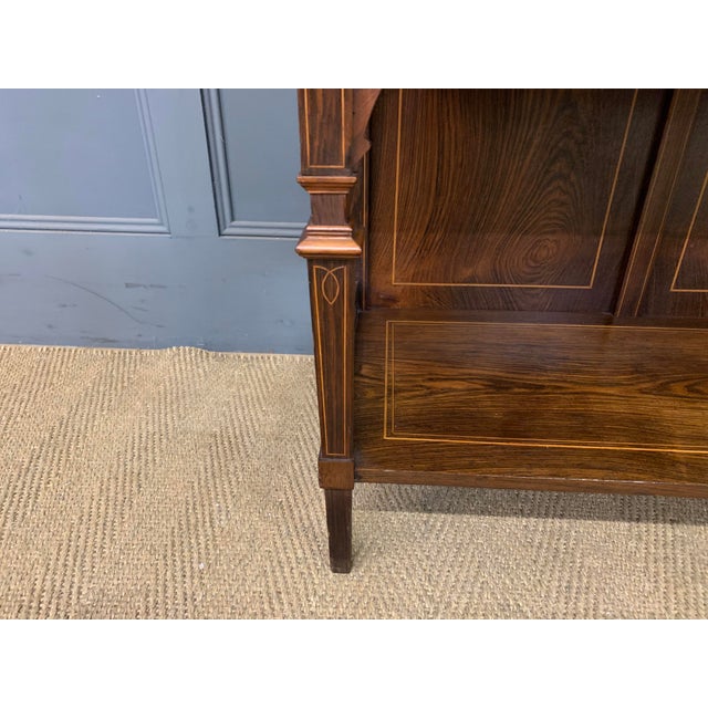 Brown Arts & Crafts Inlaid Rosewood Parlour Cabinet, 1890 For Sale - Image 8 of 18