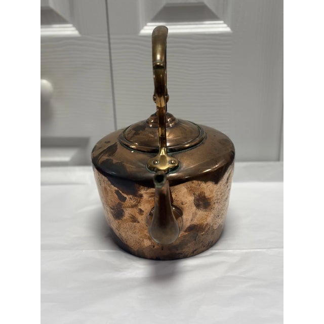 English Antique English Copper Kettle For Sale - Image 3 of 10