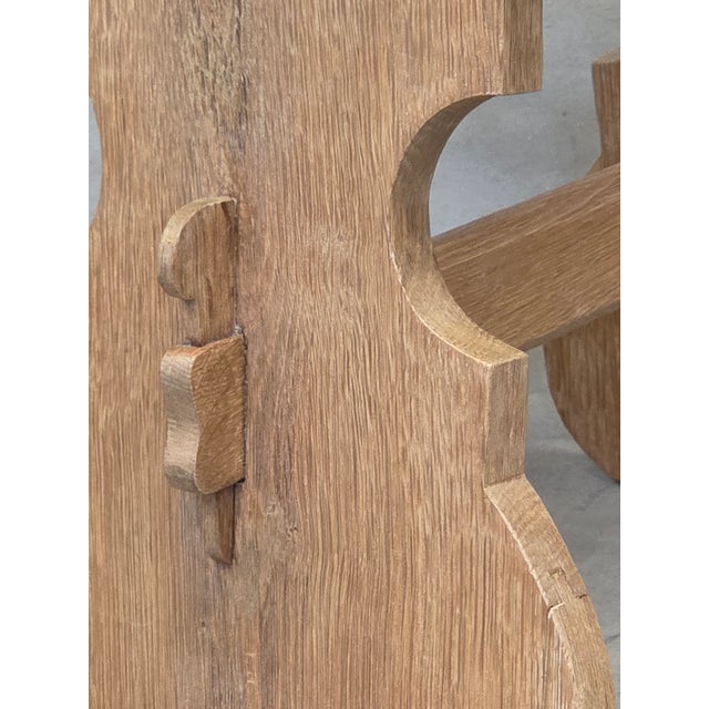 Antique Early 20th Century Swiss Rustic White Oak Alpine Style Stools For Sale - Image 9 of 13
